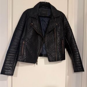 Marc New York Black Leather Biker Jacket